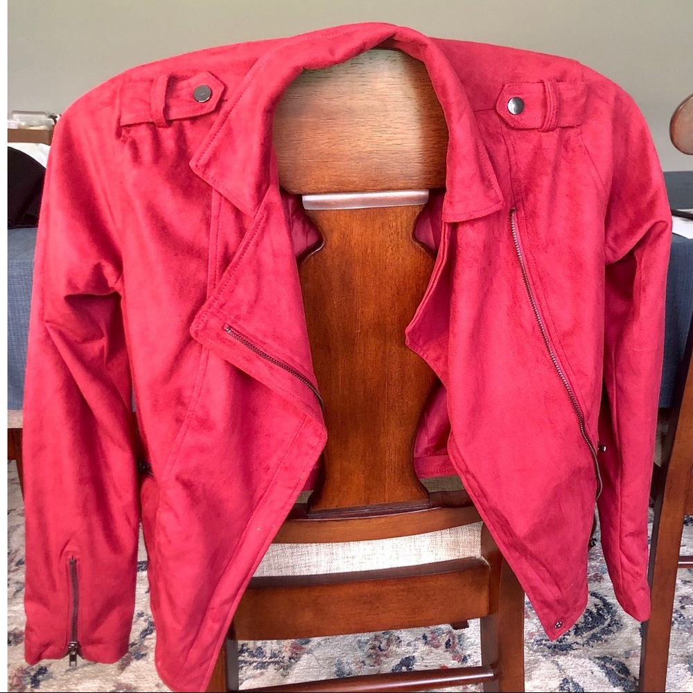 Blue Rain Suede Motto Jacket